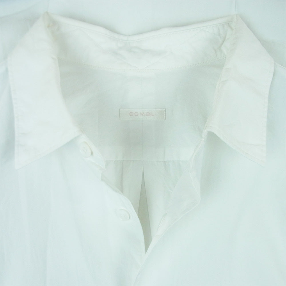 COMOLI コモリ 23AW Y03-02001 コモリシャツ コットン 長袖 シャツ 2 ホワイト系 2【中古】