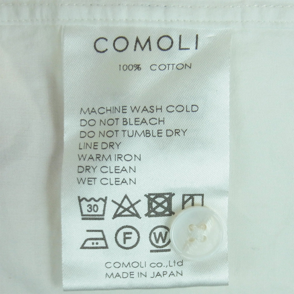 COMOLI コモリ 23AW Y03-02001 コモリシャツ コットン 長袖 シャツ 2 ホワイト系 2【中古】