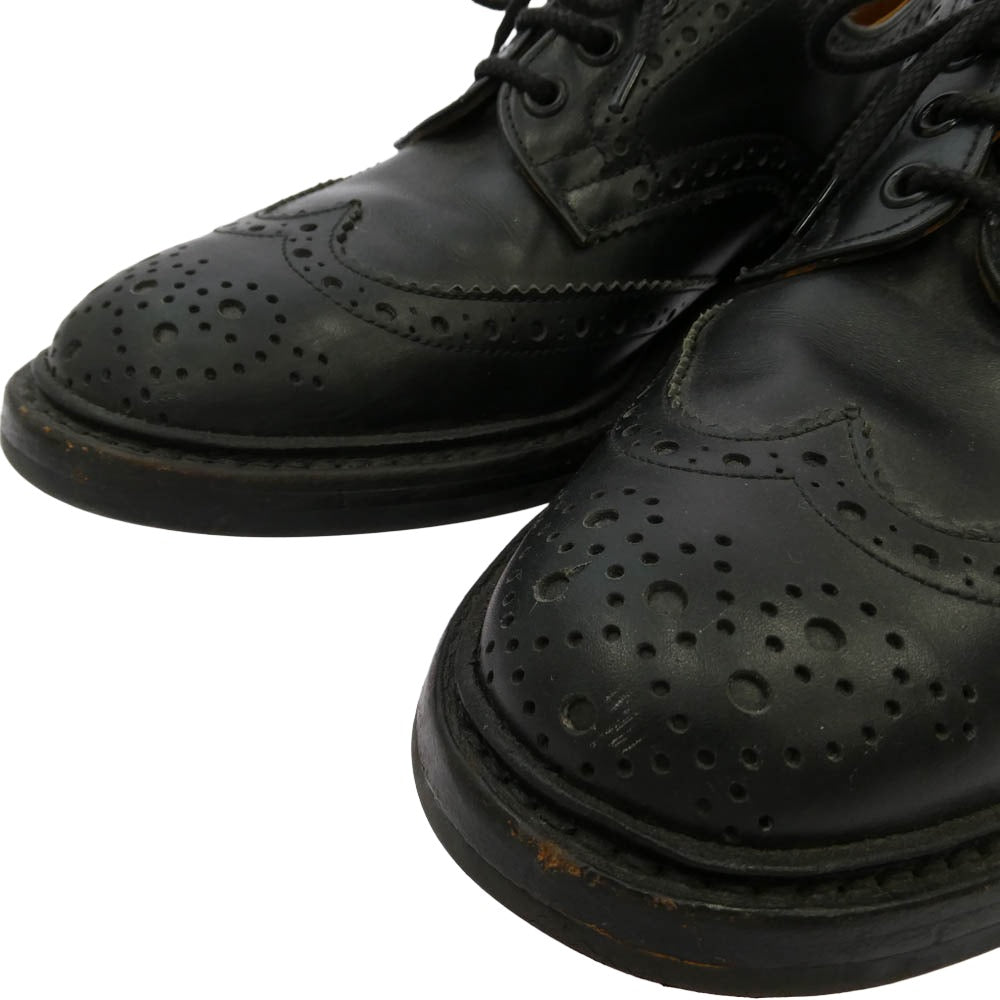 Tricker's トリッカーズ 904401 BOURTON バートン ダイナイトソール ウイングチップ シューズ ブラック系 8【中古】