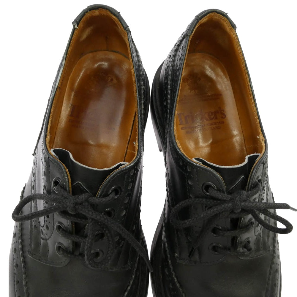 Tricker's トリッカーズ 904401 BOURTON バートン ダイナイトソール ウイングチップ シューズ ブラック系 8【中古】