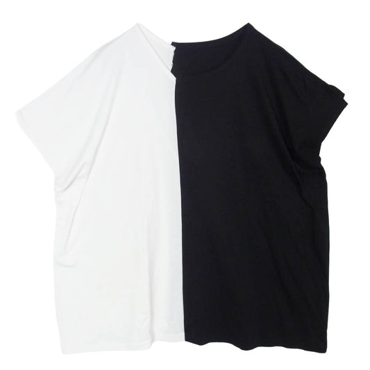 Y's Yohji Yamamoto ワイズ ヨウジヤマモト 22SS YG-T11-062 センター切替 フレンチスリーブ Tシャツ ブラック系 2【中古】