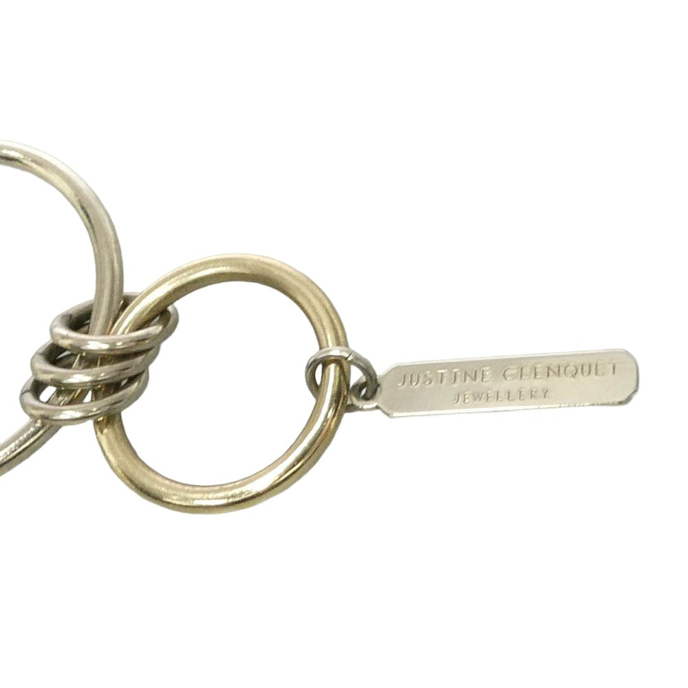 ジュスティーヌクランケ チェーン フープ ピアス シルバー系 ゴールド系【中古】