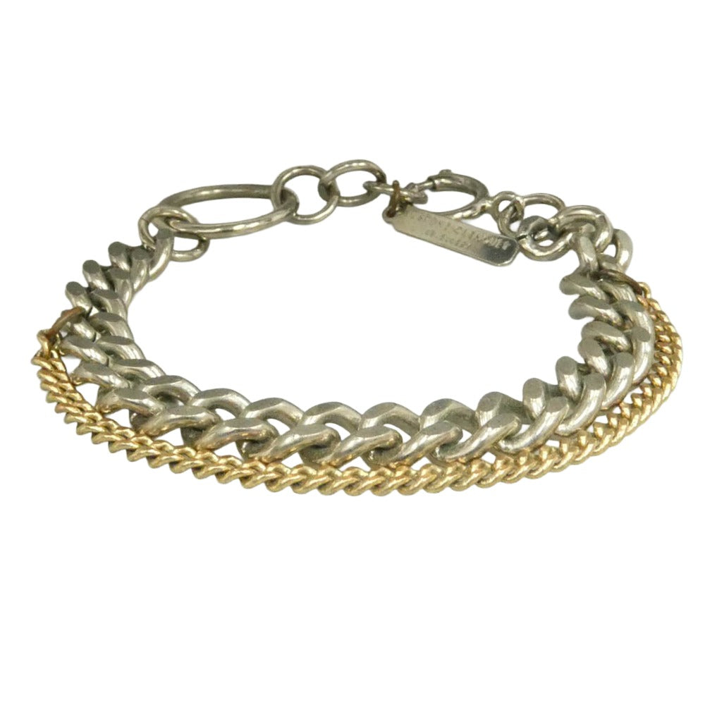 ジュスティーヌクランケ 2連 チェーン ブレスレット シルバー系【中古】