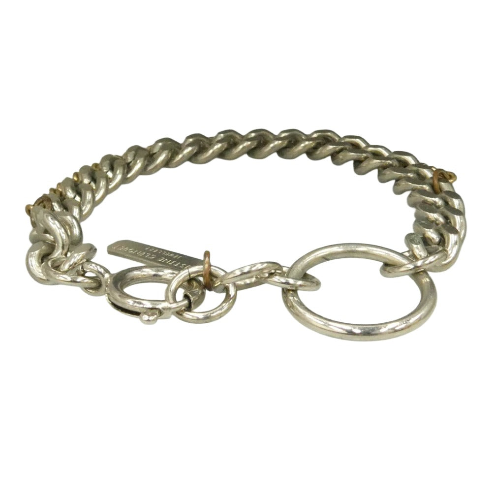 ジュスティーヌクランケ 2連 チェーン ブレスレット シルバー系【中古】