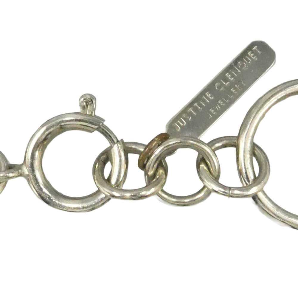 ジュスティーヌクランケ 2連 チェーン ブレスレット シルバー系【中古】