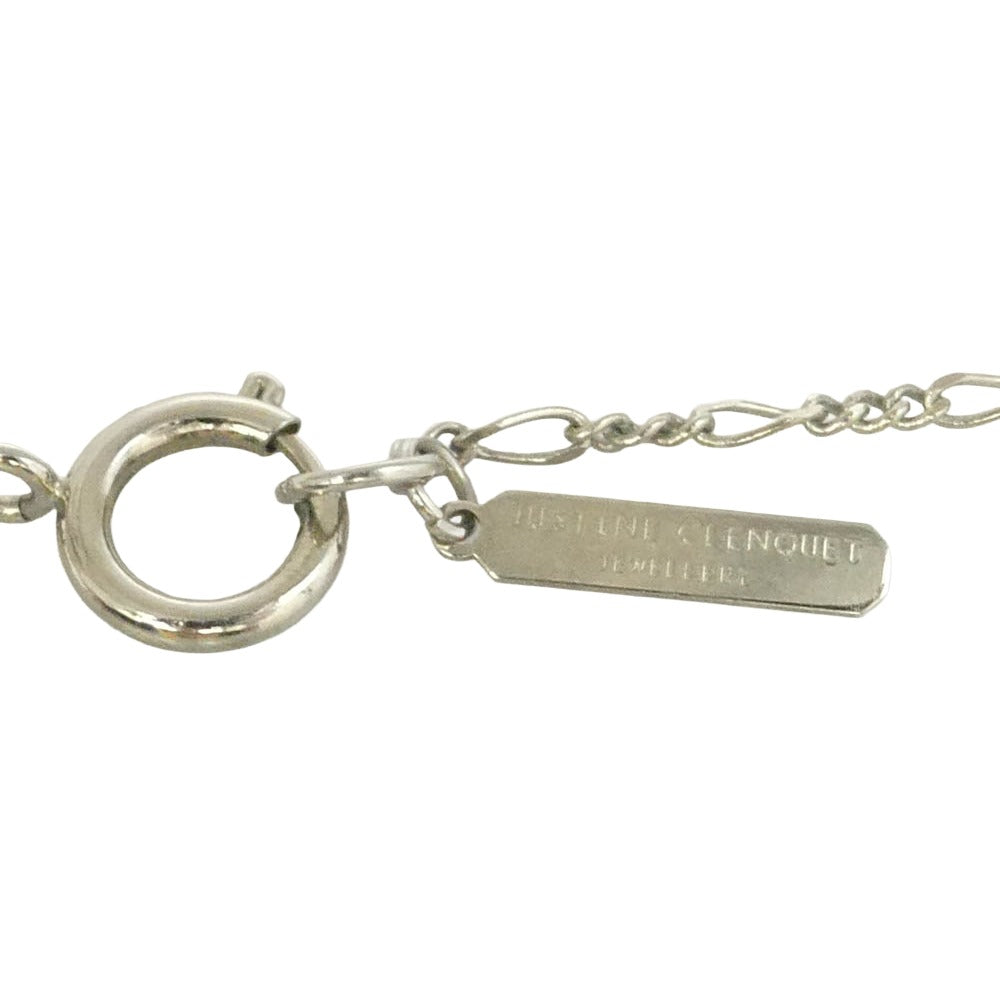 ジュスティーヌクランケ クリスタル スター チェーン ネックレス シルバー系【中古】