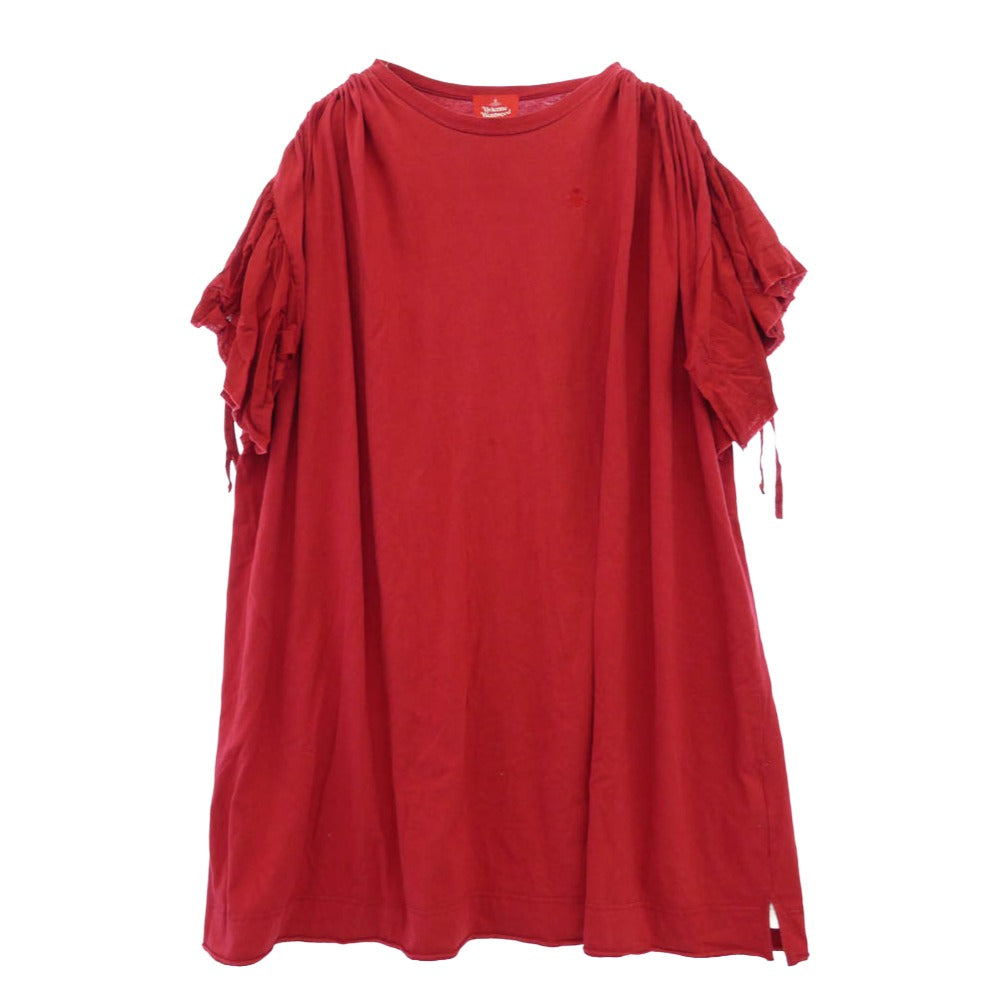 Vivienne Westwood ヴィヴィアンウエストウッド 16-12-511025 RED LABEL ロゴ 刺繍 ワンピース レッド系 00【中古】