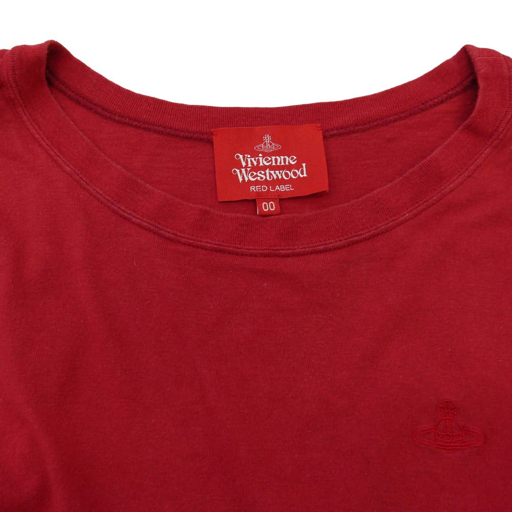Vivienne Westwood ヴィヴィアンウエストウッド 16-12-511025 RED LABEL ロゴ 刺繍 ワンピース レッド系 00【中古】