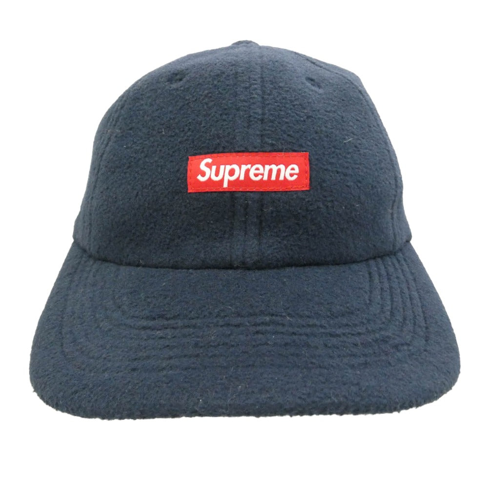 Supreme シュプリーム 23AW Polartec Small Box 6-Panel Cap ポーラテック スモール ボックス ロゴ フリース キャップ ネイビー系【中古】