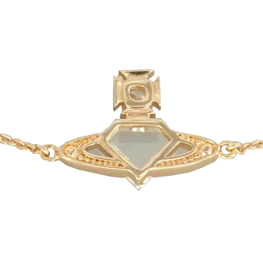 Vivienne Westwood ヴィヴィアンウエストウッド オーブ クリスタル チェーン ブレスレット ピンクゴールド系【中古】