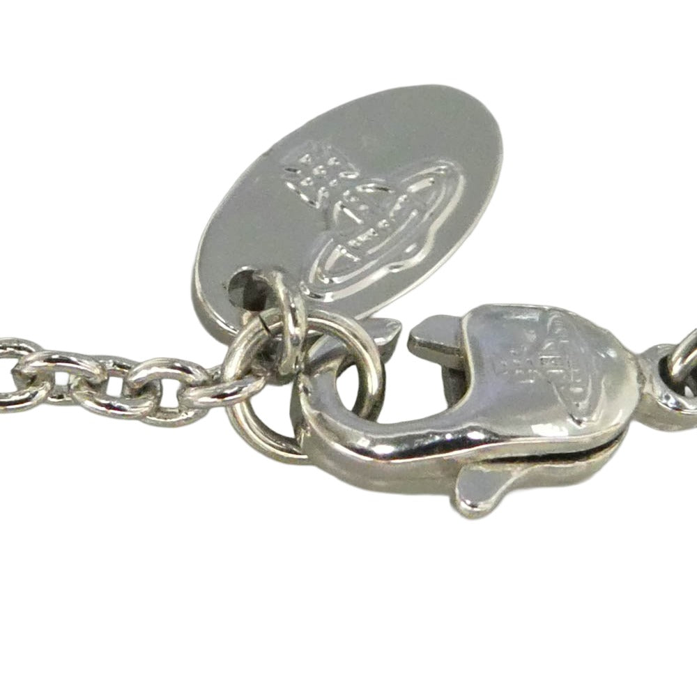 Vivienne Westwood ヴィヴィアンウエストウッド Mini Bas Relief Pearl パール オーブ チェーン ブレスレット シルバー系【中古】