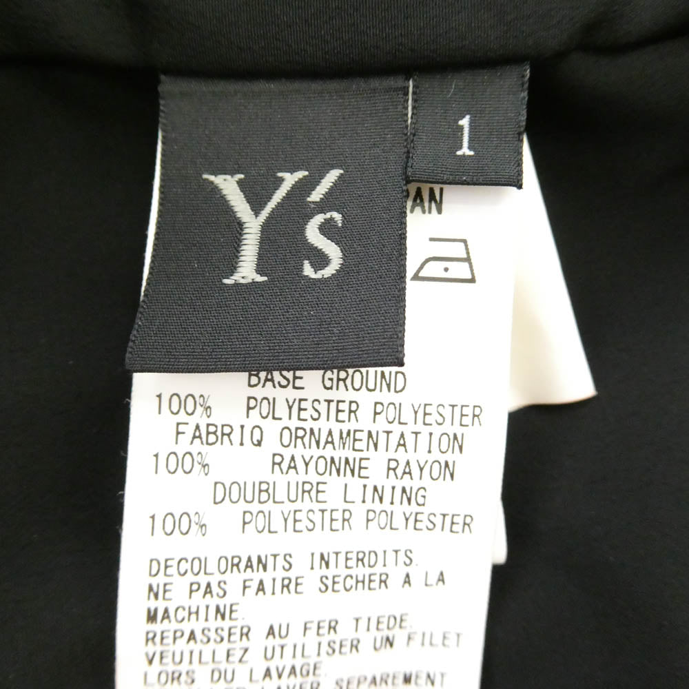 Y's Yohji Yamamoto ワイズ ヨウジヤマモト 25AW YX-D19-901 ハウンドトゥースフロッキープリント ノースリーブ ワンピース ドレス ブラック系 1【中古】