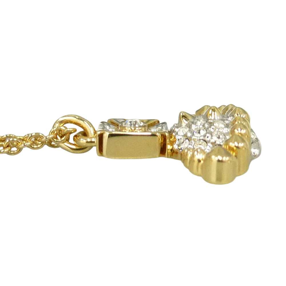 Vivienne Westwood ヴィヴィアンウエストウッド LENA BAS RELIEF NECKLACE オーブ ラインストーン ネックレス ゴールド系【中古】
