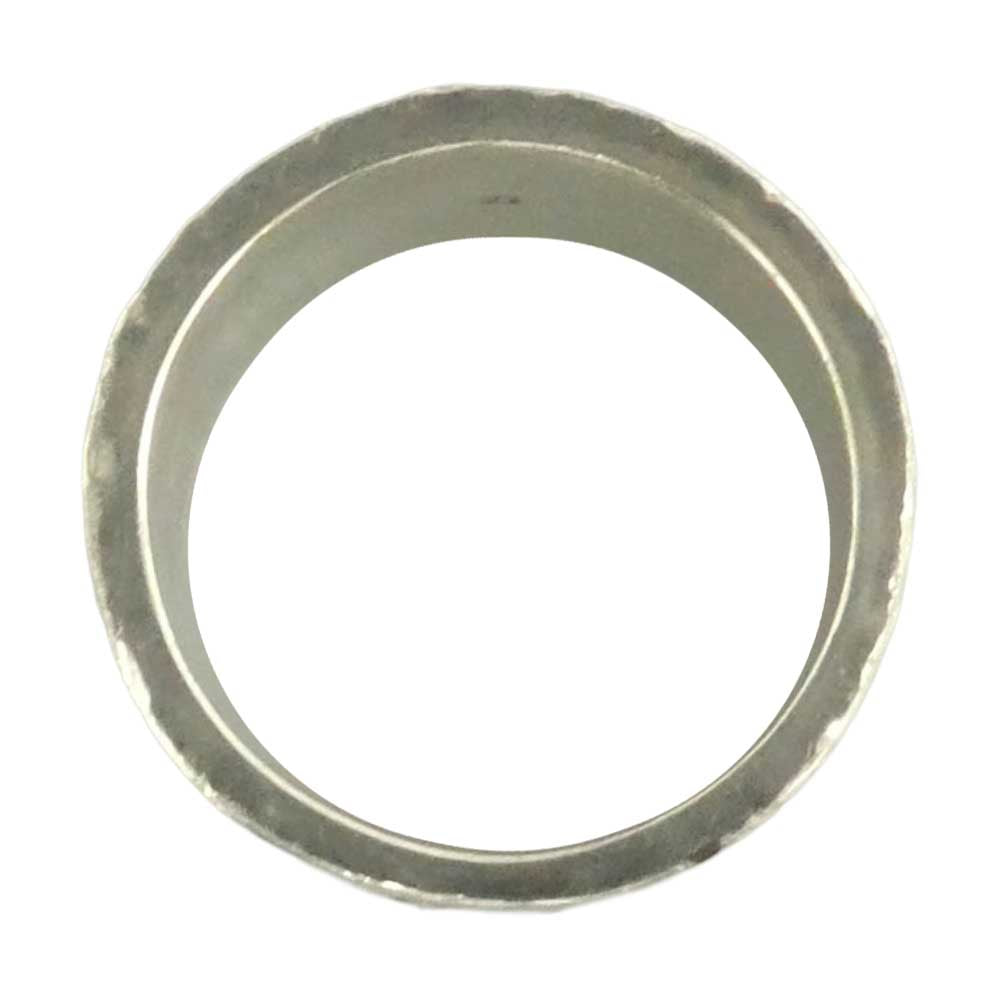 GUCCI グッチ GG ICON RING ロゴ 刻印 ワイドバンド リング 指輪 シルバー系 約21号【中古】