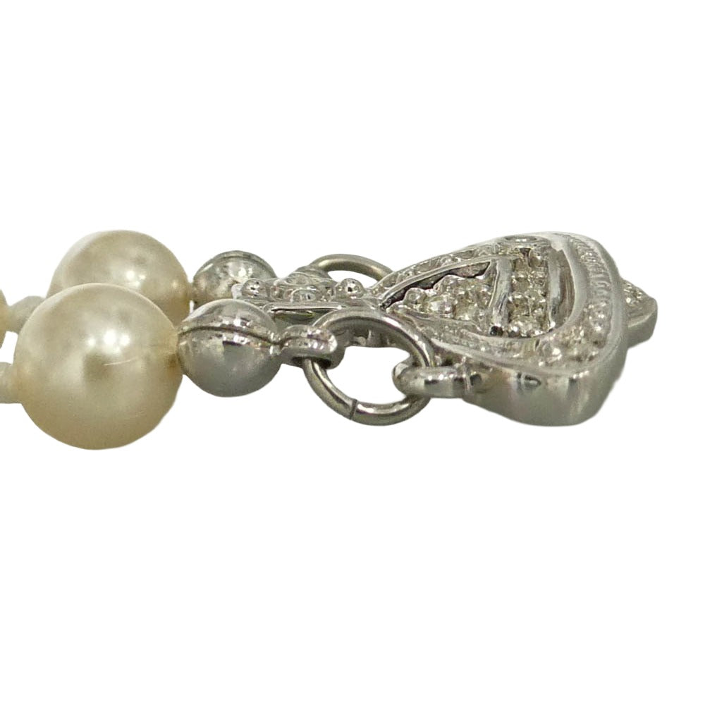 Vivienne Westwood ヴィヴィアンウエストウッド Mini Bas Relief Pearl ミニ バス レリーフ パール チョーカー ネックレス オフホワイト系 シルバー系【中古】