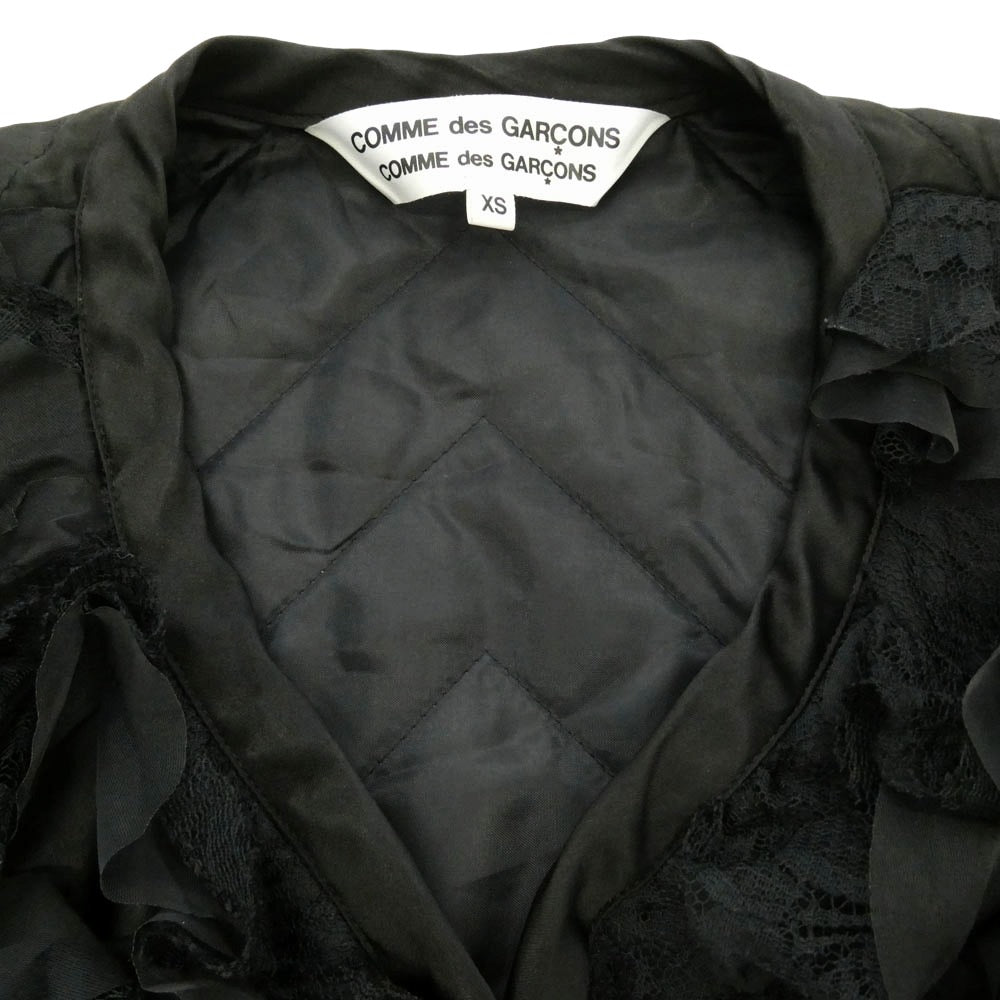 COMME des GARCONS コムデギャルソン 18AW RB-J026 コムコム フリル キルティング ベスト ブラック系 XS【中古】
