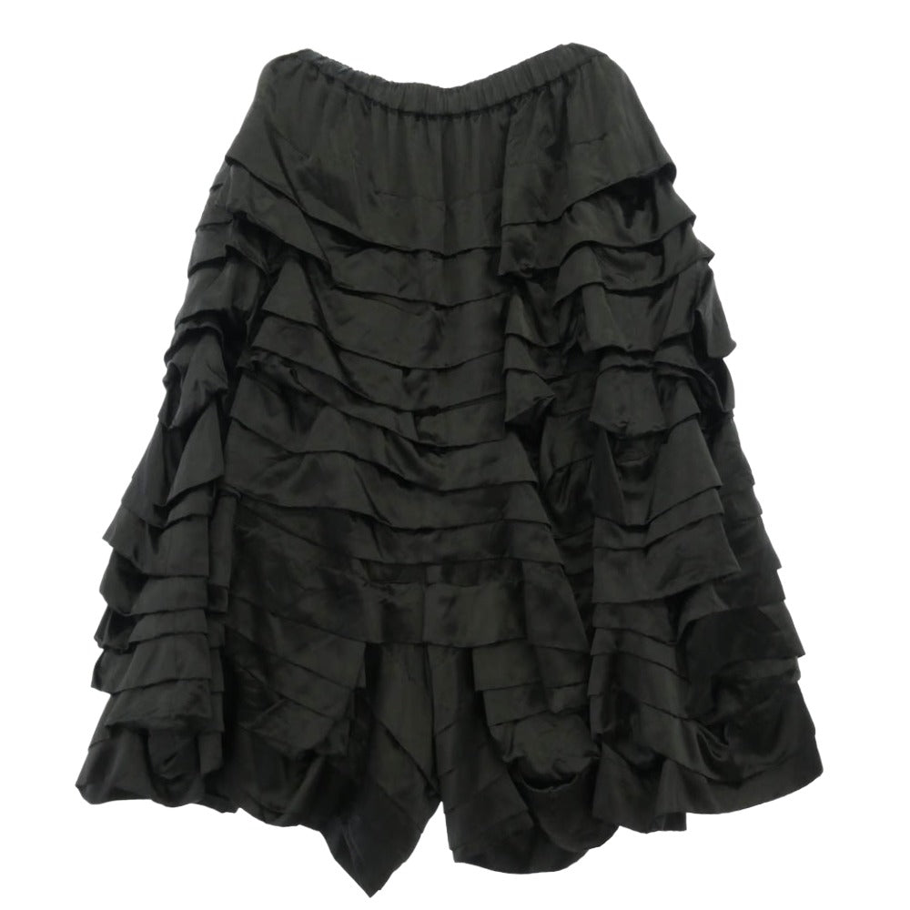COMME des GARCONS コムデギャルソン 18AW RB-P003 コムコム フリル ワイド パンツ ブラック系 M【中古】