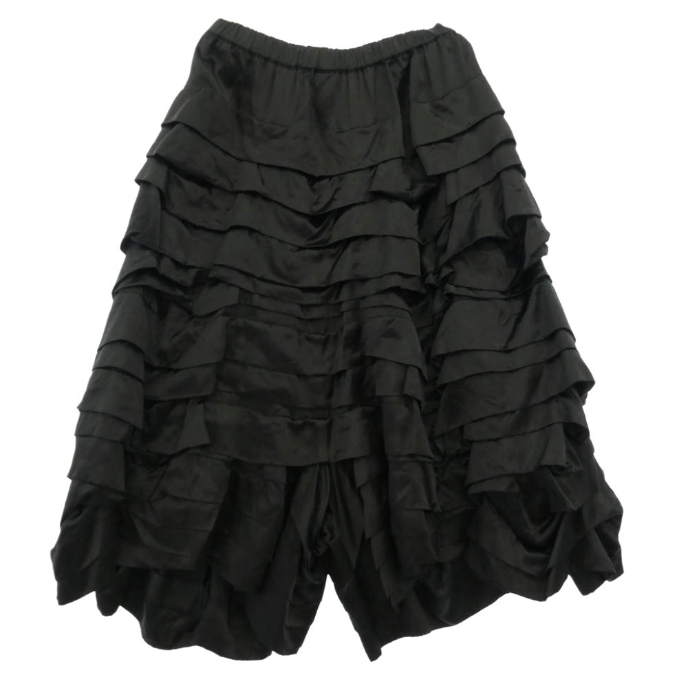 COMME des GARCONS コムデギャルソン 18AW RB-P003 コムコム フリル ワイド パンツ ブラック系 M【中古】