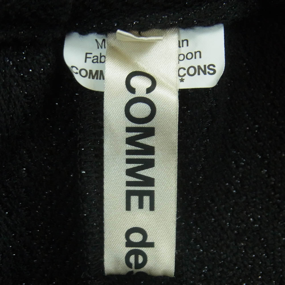 COMME des GARCONS コムデギャルソン 19AW GD-P018 本ライン ラメ ヘリンボーン バルーン ワイド パンツ ブラック系 S【中古】