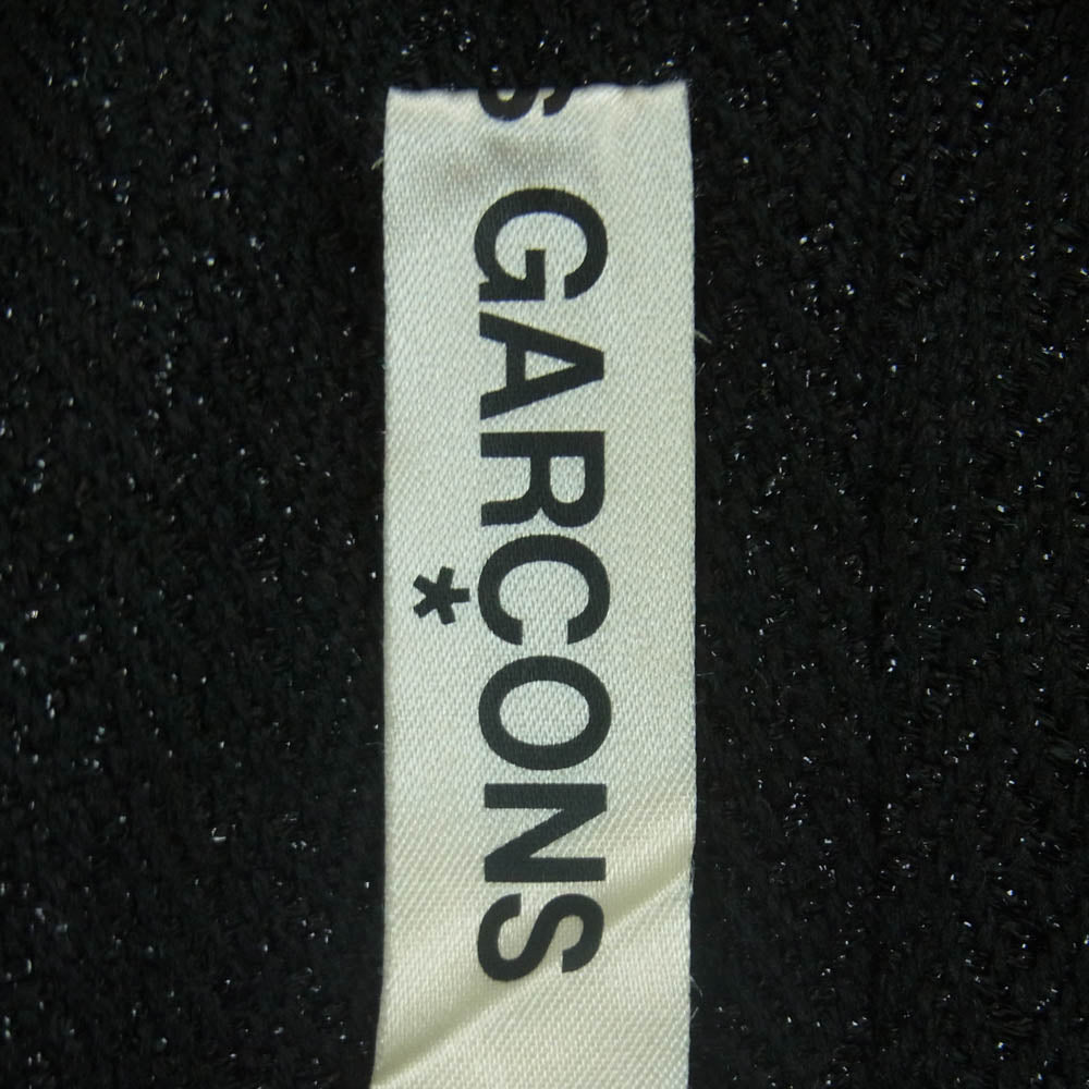 COMME des GARCONS コムデギャルソン 19AW GD-P018 本ライン ラメ ヘリンボーン バルーン ワイド パンツ ブラック系 S【中古】
