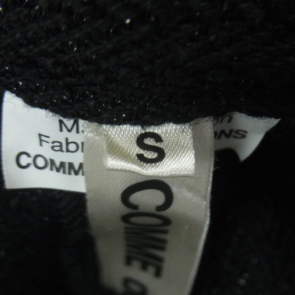 COMME des GARCONS コムデギャルソン 19AW GD-P018 本ライン ラメ ヘリンボーン バルーン ワイド パンツ ブラック系 S【中古】