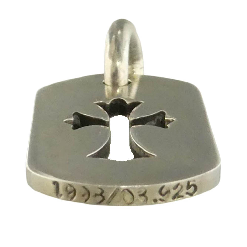 CHROME HEARTS クロムハーツ（原本無） D TAG SML CO CRS カットアウトクロス ドッグタグ スモール ペンダントトップ シルバー系【中古】