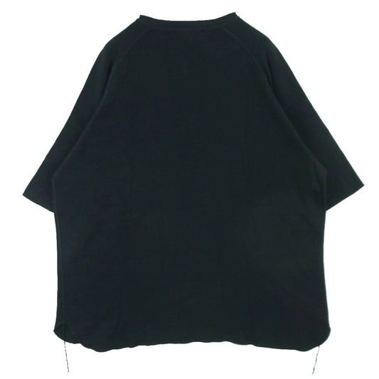REMI RELIEF レミレリーフ コンチョ ヘンリーネック サーマル Tシャツ 半袖 カットソー 日本製 ブラック系 XL【中古】