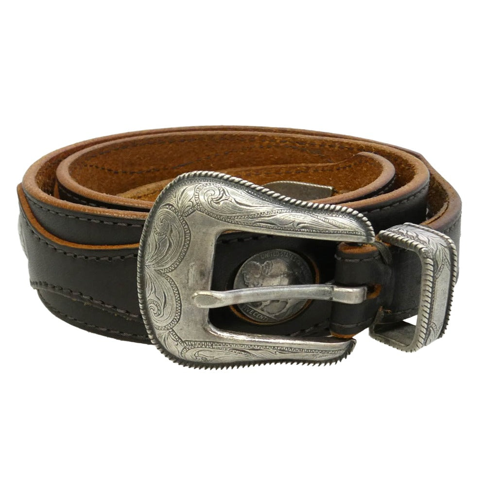 Vintage Works ヴィンテージワークス DH5746 ウエスタン バックル コンチョ レザー ベルト 35/39 ブラウン系【中古】
