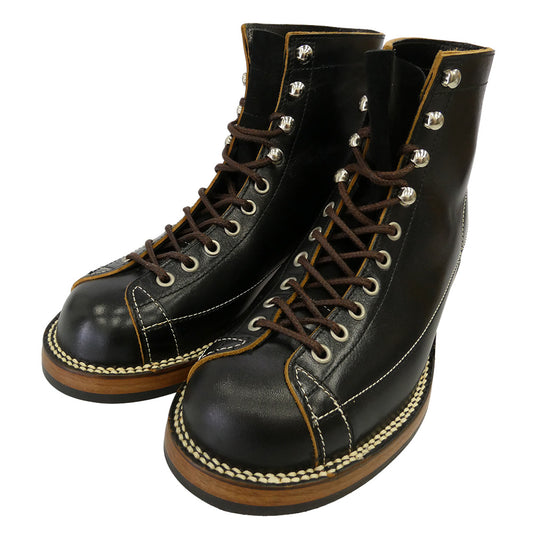 The REAL McCOY'S ザリアルマッコイズ MA24008 TEN MILE WORK BOOTS テンマイル ワーク ブーツ HORSEHIDE BUTTOCK ホースハイドバットック シューズ ブラック系 8.5【美品】【中古】