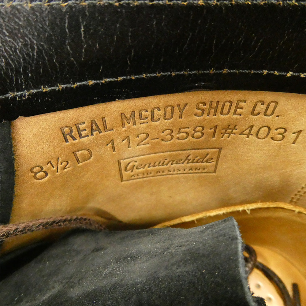 The REAL McCOY'S ザリアルマッコイズ MA24008 TEN MILE WORK BOOTS テンマイル ワーク ブーツ HORSEHIDE BUTTOCK ホースハイドバットック シューズ ブラック系 8.5【美品】【中古】