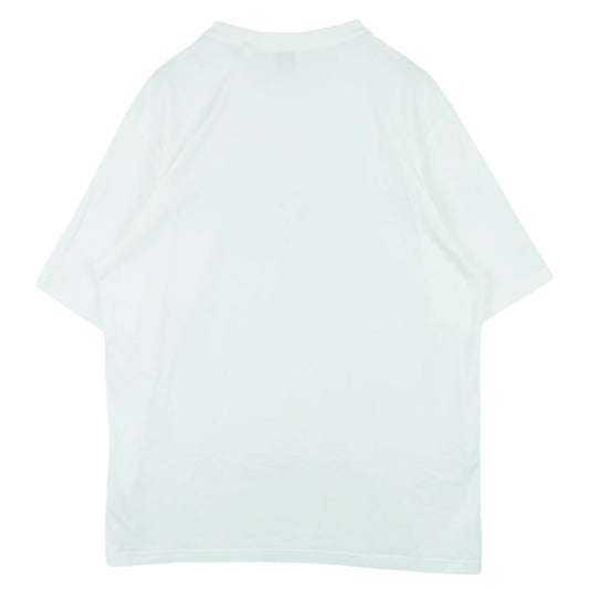 BURBERRY バーバリー 8026017 LETCHFORD ロゴプリント クルーネック 半袖 Tシャツ コットン ベトナム製 ホワイト系 L【中古】