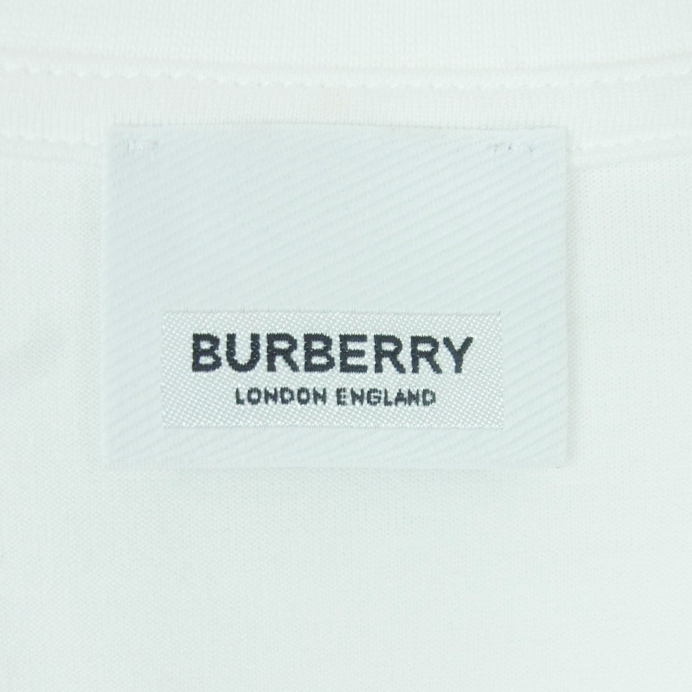 BURBERRY バーバリー 8026017 LETCHFORD ロゴプリント クルーネック 半袖 Tシャツ コットン ベトナム製 ホワイト系 L【中古】