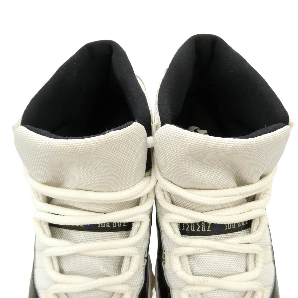 NIKE ナイキ 378037-100 Air Jordan 11 Retro Concord AJ11 エアジョーダン11 レトロ コンコルド ロゴ ハイカット スニーカー ホワイト系 ブラック系 27.5cm【中古】