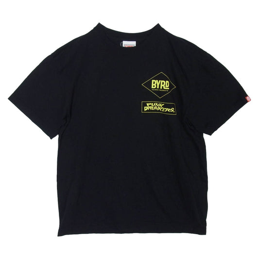 PUNK DRUNKERS パンクドランカーズ BYRD CALIFORNIA TOKYO フロント バック プリント Tシャツ 半袖カットソー ブラック系 L【中古】