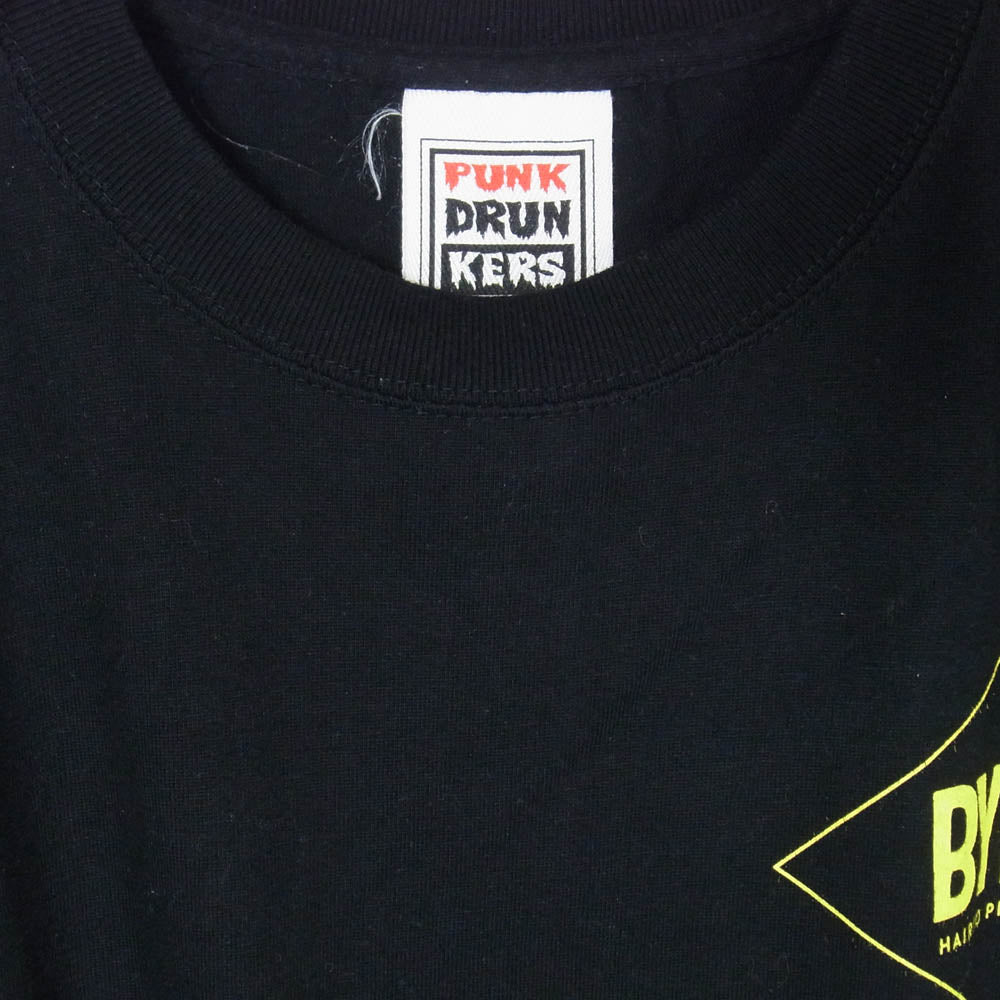 PUNK DRUNKERS パンクドランカーズ BYRD CALIFORNIA TOKYO フロント バック プリント Tシャツ 半袖カットソー ブラック系 L【中古】