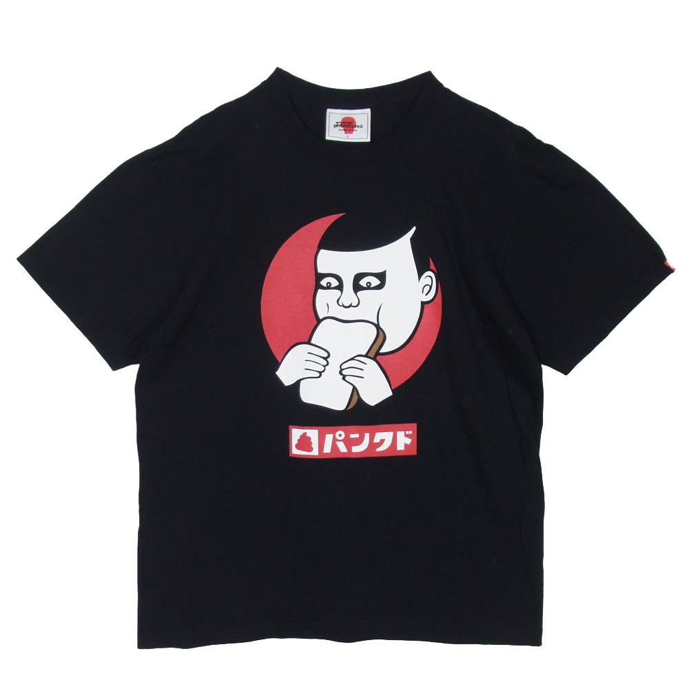 PUNK DRUNKERS パンクドランカーズ パンクド フロント バック プリント Tシャツ 半袖カットソー ブラック系 L【中古】