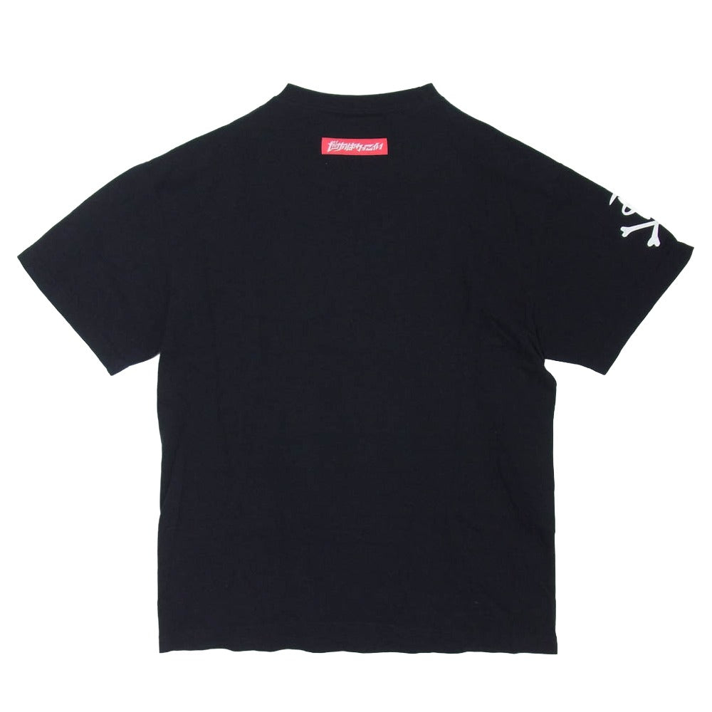 PUNK DRUNKERS パンクドランカーズ ねずみ フロント バック プリント Tシャツ 半袖カットソー ブラック系 L【中古】