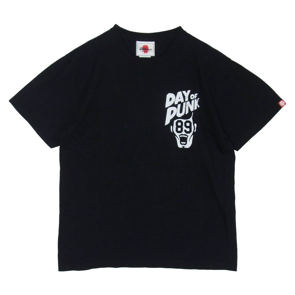 PUNK DRUNKERS パンクドランカーズ DAY OF PUNK フロント バック プリント Tシャツ 半袖カットソー ブラック系 L【中古】