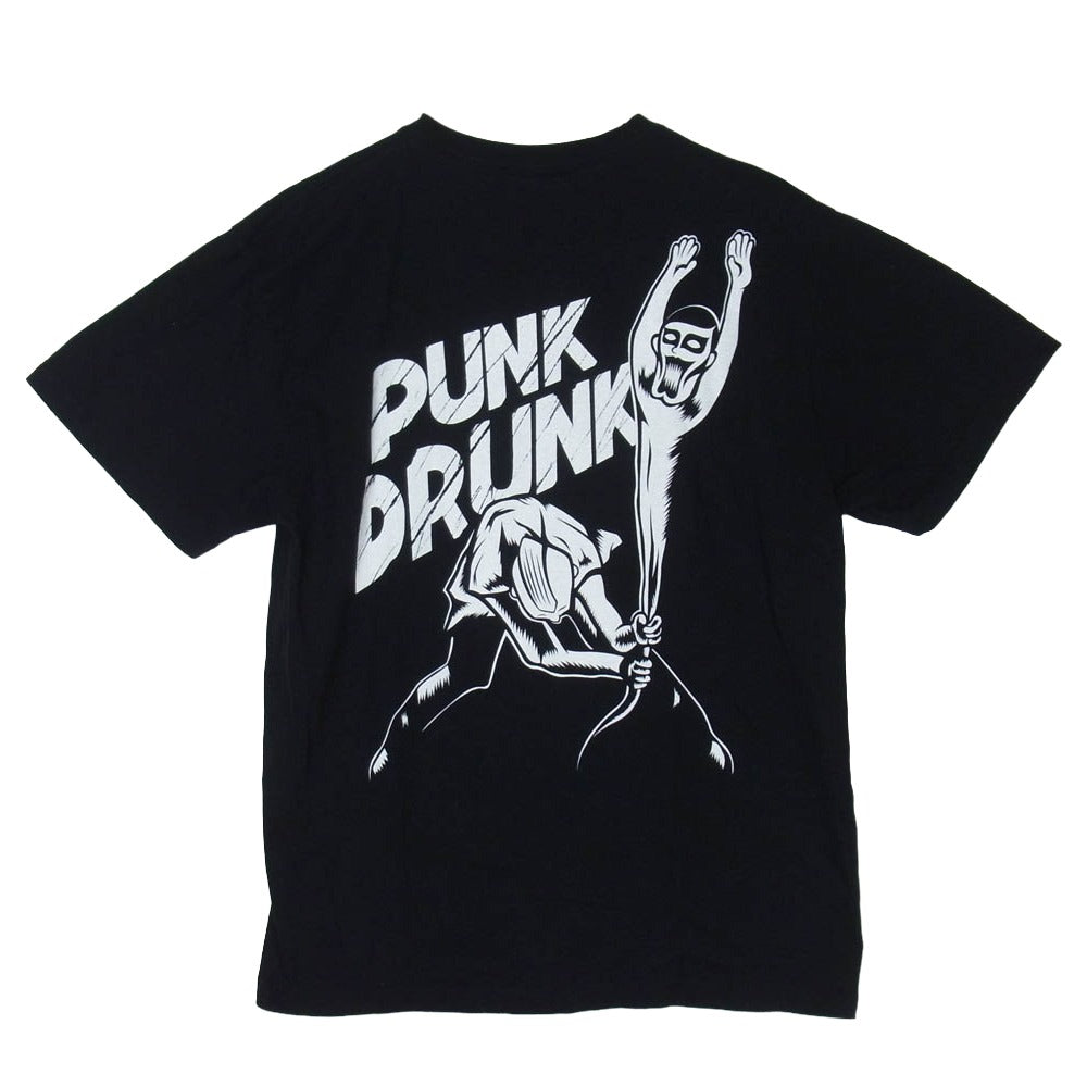 PUNK DRUNKERS パンクドランカーズ DAY OF PUNK フロント バック プリント Tシャツ 半袖カットソー ブラック系 L【中古】