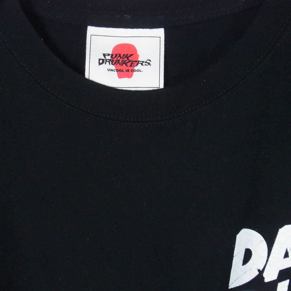 PUNK DRUNKERS パンクドランカーズ DAY OF PUNK フロント バック プリント Tシャツ 半袖カットソー ブラック系 L【中古】