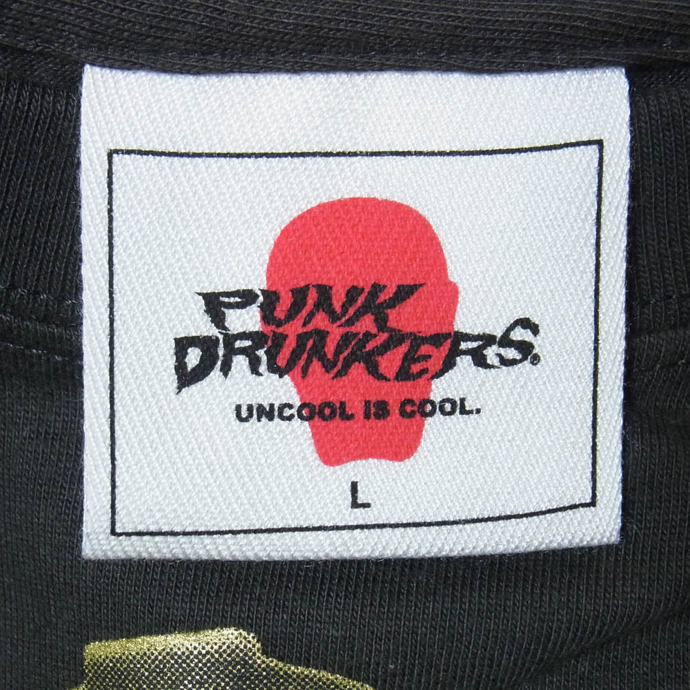 PUNK DRUNKERS パンクドランカーズ THE FAMOUS ADULT TOYS フロント バック プリント Tシャツ 半袖カットソー チャコール系 L【中古】