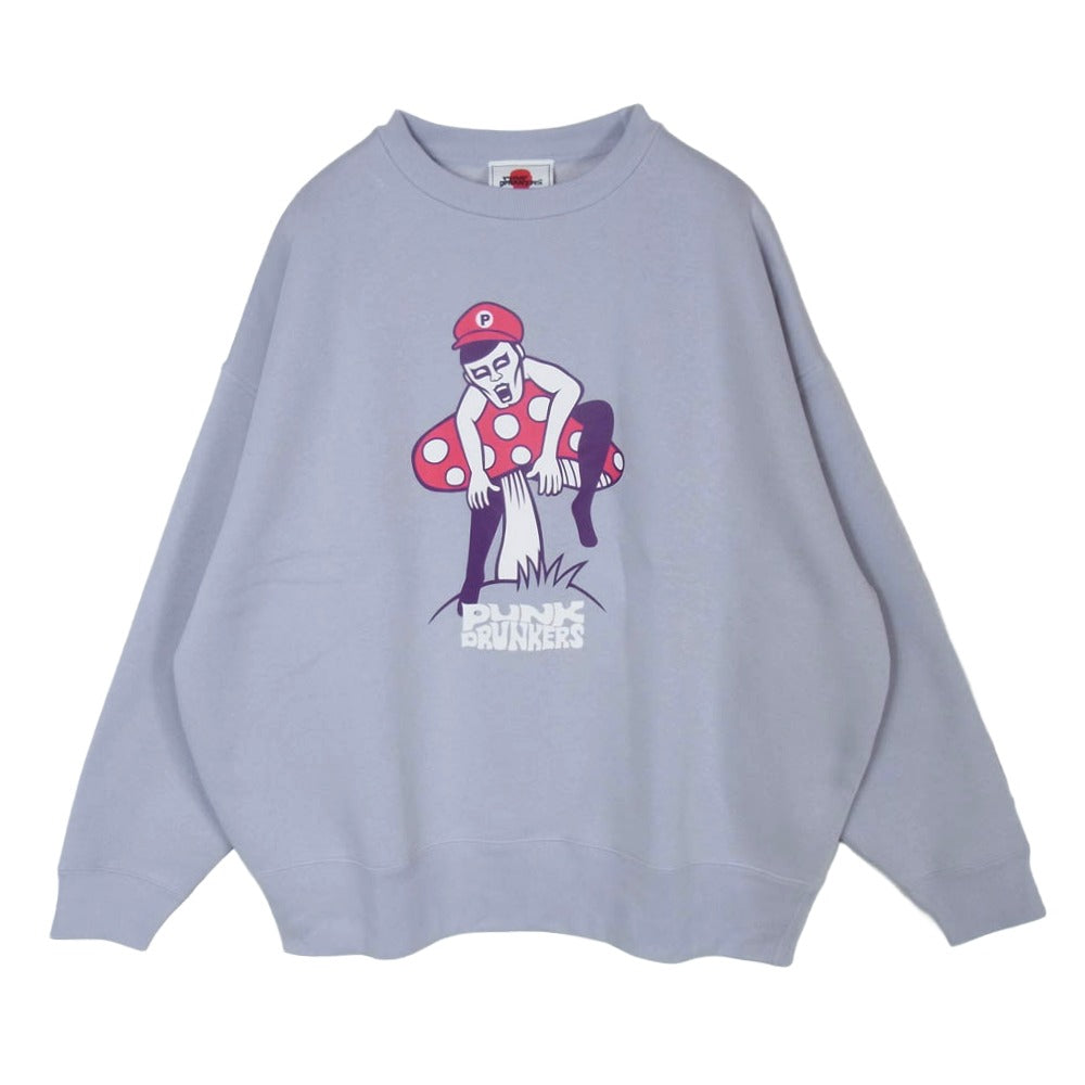 PUNK DRUNKERS パンクドランカーズ フロントプリント スウェット トレーナー グレー系 L【中古】
