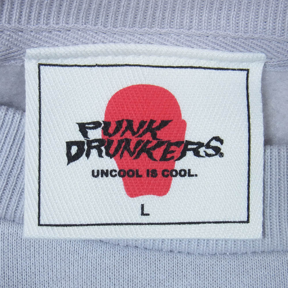 PUNK DRUNKERS パンクドランカーズ フロントプリント スウェット トレーナー グレー系 L【中古】