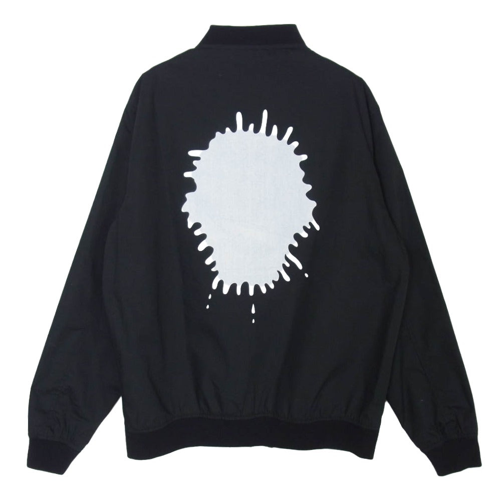PUNK DRUNKERS パンクドランカーズ UNCOOL IS COOL MA-1 パッチ フロント バッグプリント ナイロン ジャケット ブルゾン ブラック系 L【中古】