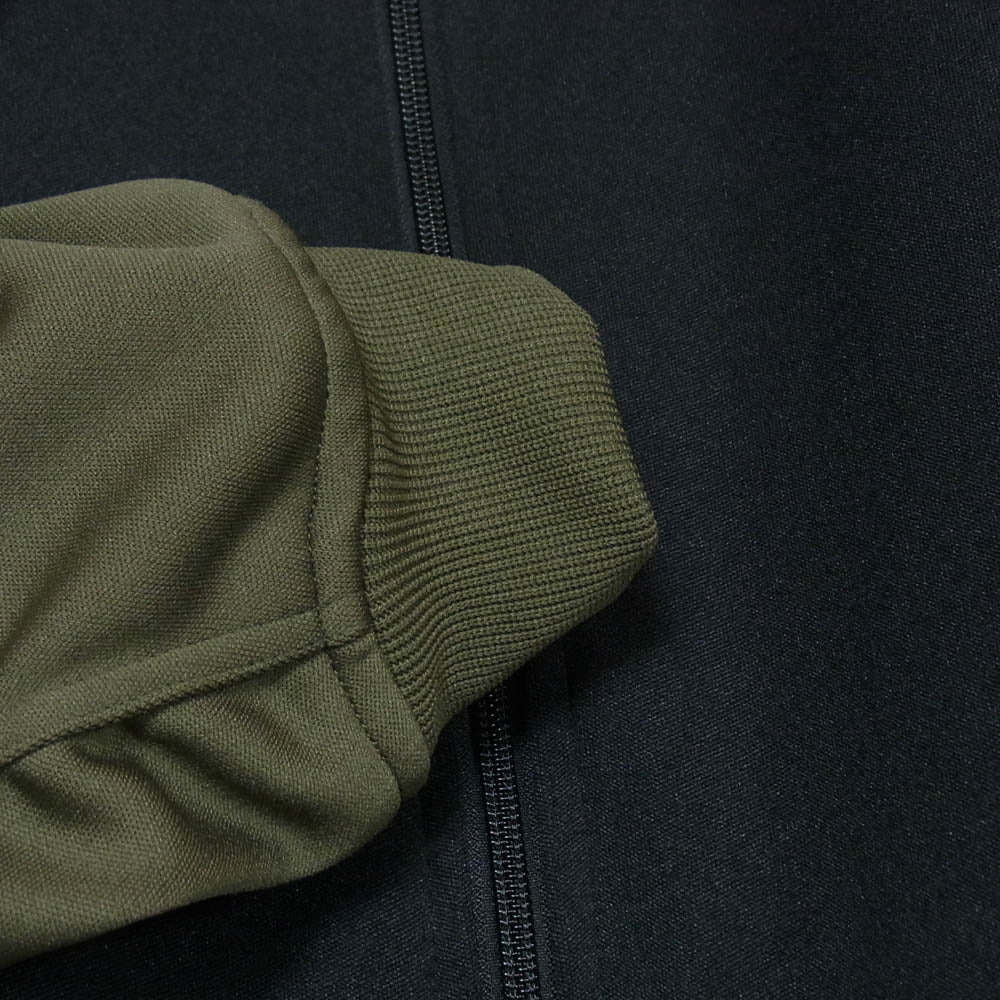 キューン 17AW AM100T26 MA-1 フロント バック プリント ジップアップ トラック ジャケット ジャージ ブルゾン ブラック系 カーキ系 3【中古】