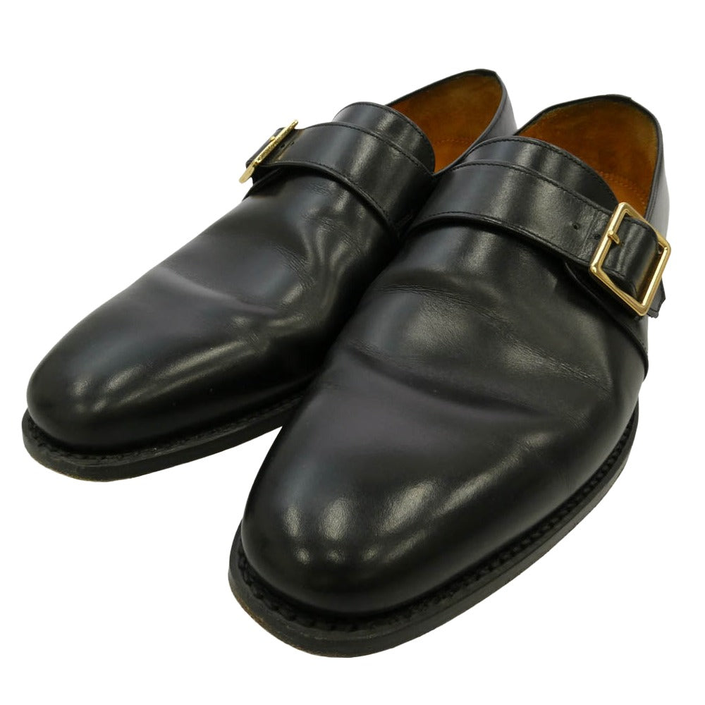 JALAN SRIWIJAYA ジャランスリウァヤ 98889 3253 モンクストラップ レザー シューズ ブラック系 8.5【中古】