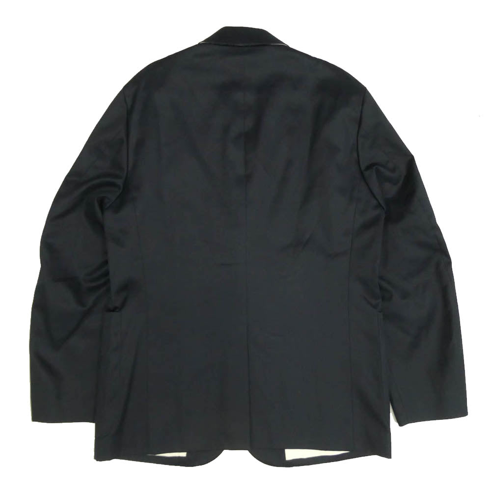 ワイオーエヌ 18AW YON18AW-JK003 YON-TROUSERS-01 マーセライズド テーラードジャケット スタンダード トラウザーズ パンツ セットアップ ネイビー系 48【中古】