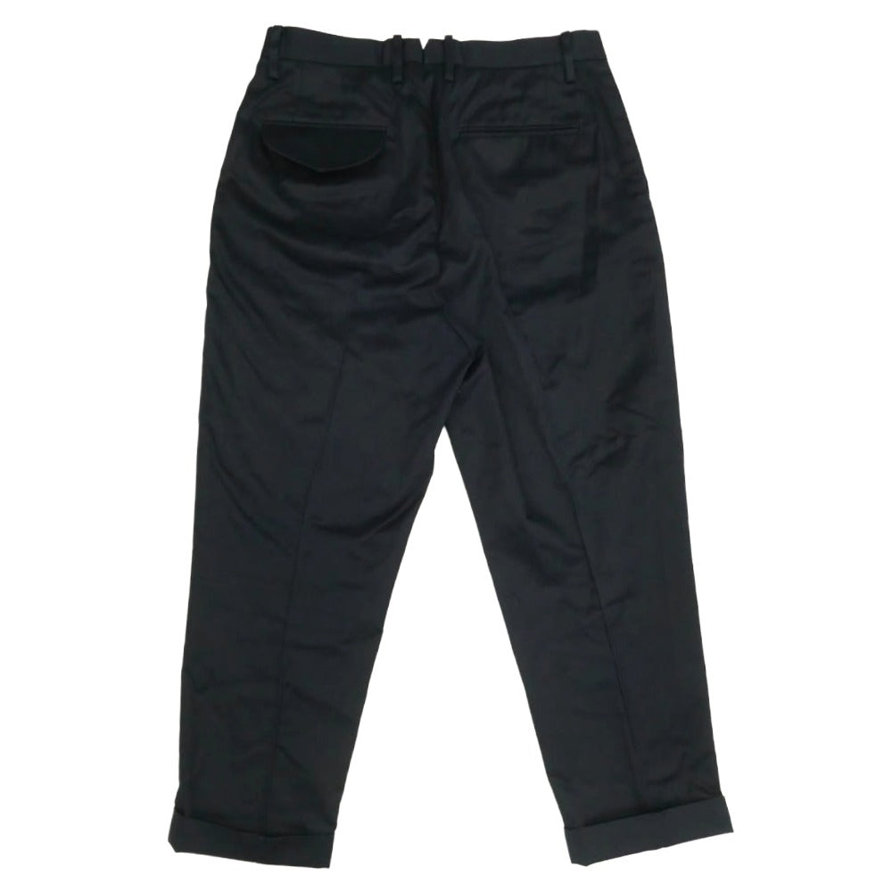 ワイオーエヌ 18AW YON18AW-JK003 YON-TROUSERS-01 マーセライズド テーラードジャケット スタンダード トラウザーズ パンツ セットアップ ネイビー系 48【中古】