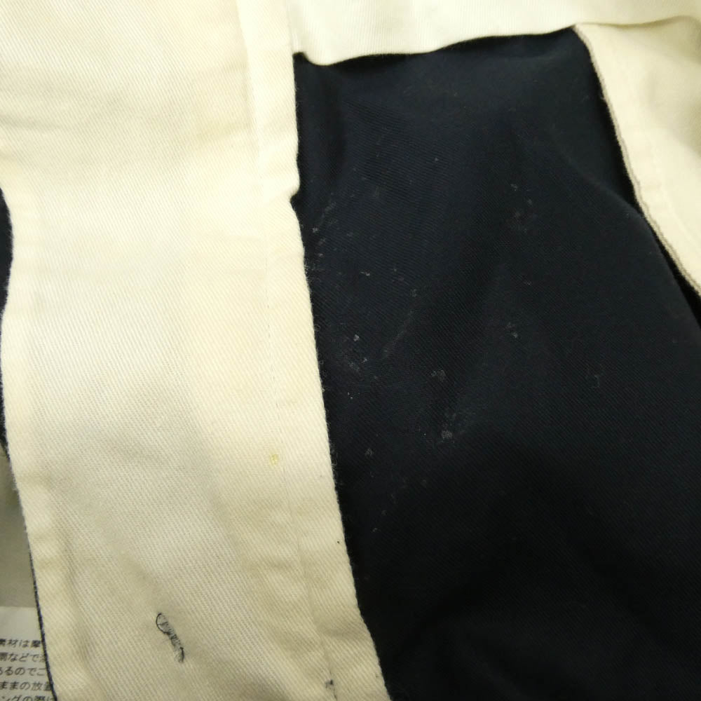ワイオーエヌ 18AW YON18AW-JK003 YON-TROUSERS-01 マーセライズド テーラードジャケット スタンダード トラウザーズ パンツ セットアップ ネイビー系 48【中古】