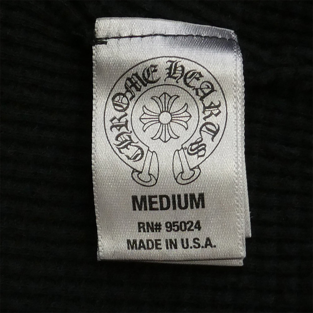 CHROME HEARTS クロムハーツ（原本無） Star Zip Hoodie スター プリント 裏サーマル ダガー ジップアップ パーカー スウェット フーディー ブラック系 M【中古】